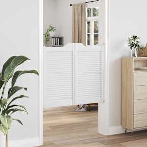 Kyvné dveře 2 pcs Bílá Masivní borovicové dřevo - obrázek 3