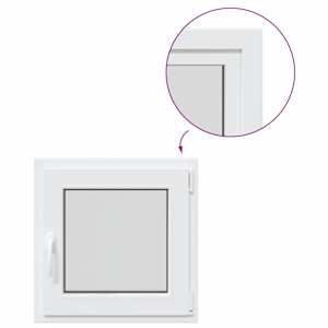 Okeno do suterénu RISOR 50 x 50 cm PVC a sklo Bílá - obrázek 8