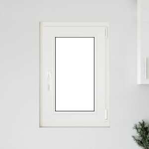 Okeno do suterénu RISOR 50 x 75 cm PVC a sklo Bílá - obrázek 3
