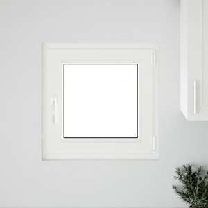 Okeno do suterénu RISOR 60 x 60 cm PVC a sklo Bílá - obrázek 3