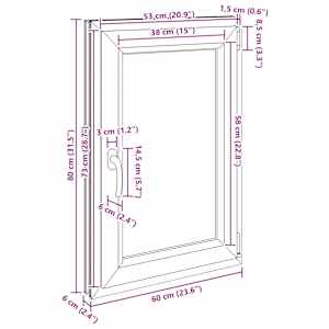 Okeno do suterénu RISOR 60 x 80 cm PVC a sklo Bílá - obrázek 12