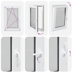 Okeno do suterénu RISOR 60 x 90 cm PVC a sklo Bílá - obrázek 10