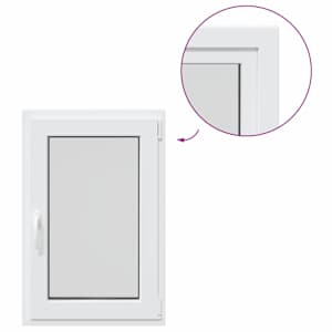 Okeno do suterénu RISOR 60 x 100 cm PVC a sklo Bílá - obrázek 8