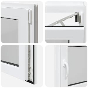 Okeno do suterénu RISOR 80 x 50 cm PVC a sklo Bílá - obrázek 7