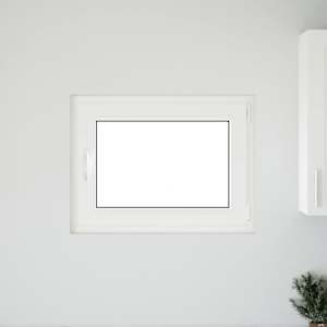 Okeno do suterénu RISOR 80 x 70 cm PVC a sklo Bílá - obrázek 3