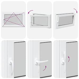 Okeno do suterénu RISOR 90 x 50 cm PVC a sklo Bílá - obrázek 10
