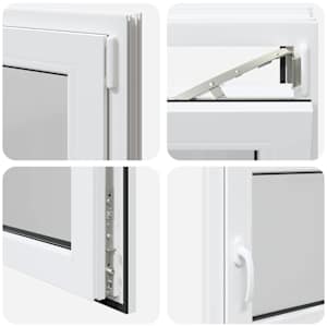 Okeno do suterénu RISOR 90 x 60 cm PVC a sklo Bílá - obrázek 7