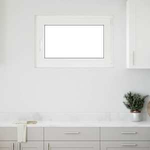 Okeno do suterénu RISOR 90 x 60 cm PVC a sklo Bílá - obrázek 1