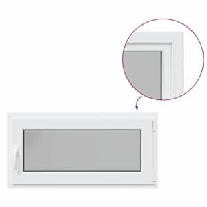 Okeno do suterénu RISOR 100 x 50 cm PVC a sklo Bílá - obrázek 8