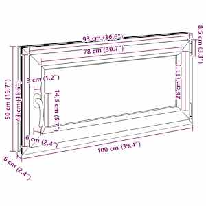 Okeno do suterénu RISOR 100 x 50 cm PVC a sklo Bílá - obrázek 12