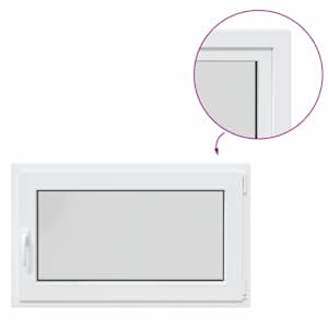 Okeno do suterénu RISOR 100 x 60 cm PVC a sklo Bílá - obrázek 8