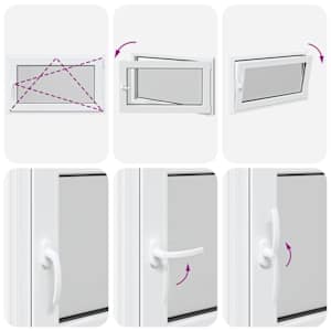 Okeno do suterénu RISOR 100 x 60 cm PVC a sklo Bílá - obrázek 10