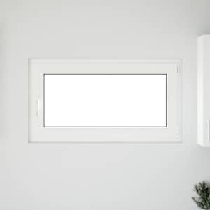 Okeno do suterénu RISOR 110 x 70 cm PVC a sklo Bílá - obrázek 3