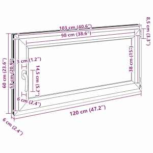 Okeno do suterénu RISOR 120 x 60 cm PVC a sklo Bílá - obrázek 12