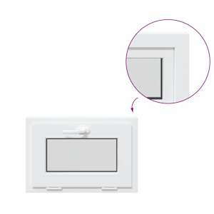 Okeno do suterénu RISOR 60 x 40 cm PVC a sklo Bílá - obrázek 8