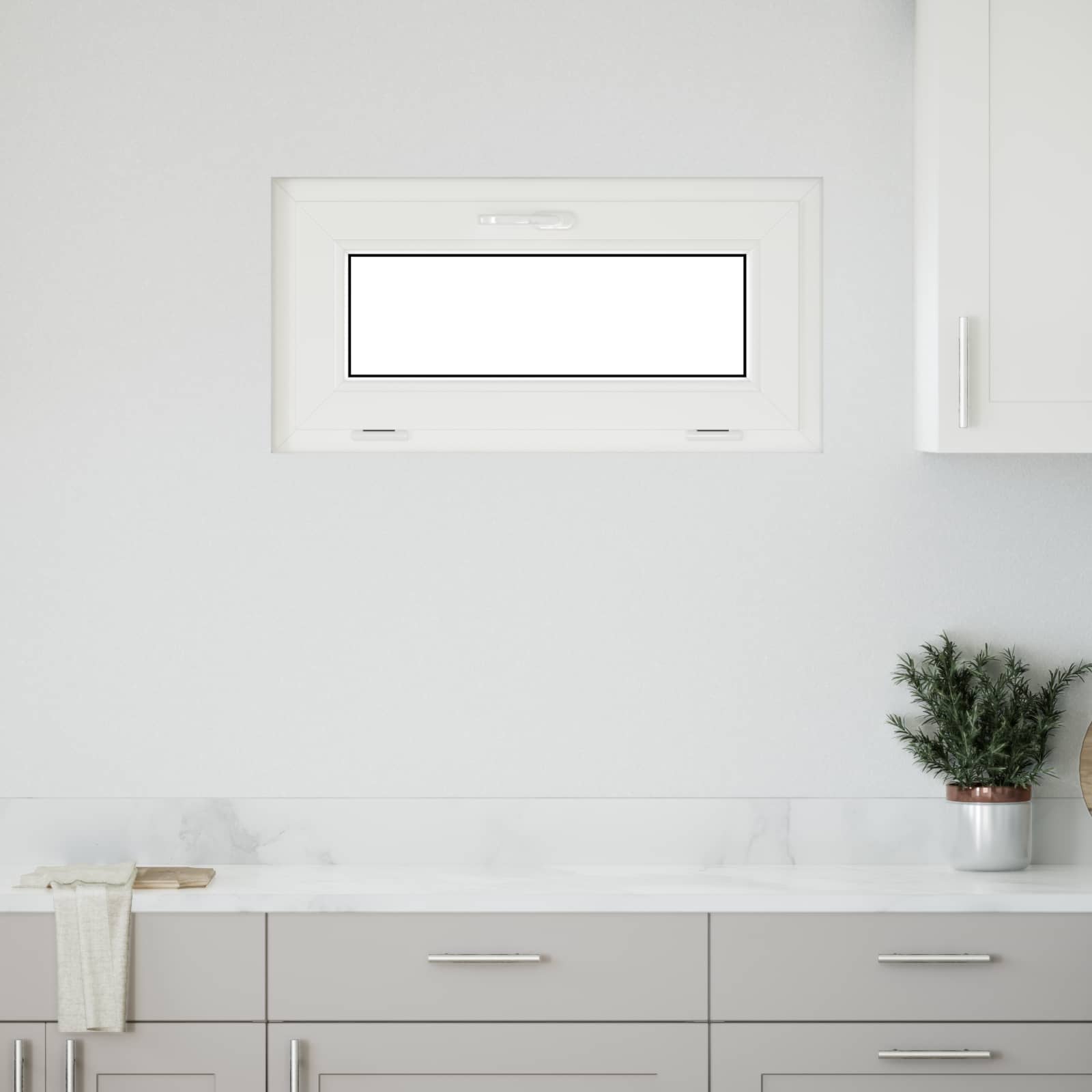 vidaXL Fereastră pentru subsol RISOR 80 x 40 cm PVC și Sticlă Alb
