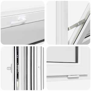 Okeno do suterénu RISOR 90 x 40 cm PVC a sklo Bílá - obrázek 7