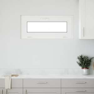 Okeno do suterénu RISOR 90 x 40 cm PVC a sklo Bílá - obrázek 1