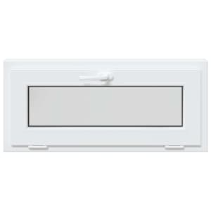 Okeno do suterénu RISOR 90 x 40 cm PVC a sklo Bílá - obrázek 4