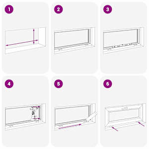 Okeno do suterénu RISOR 90 x 40 cm PVC a sklo Bílá - obrázek 11