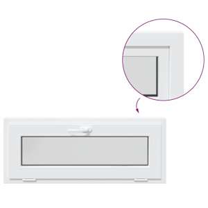 Okeno do suterénu RISOR 100 x 40 cm PVC a sklo Bílá - obrázek 8