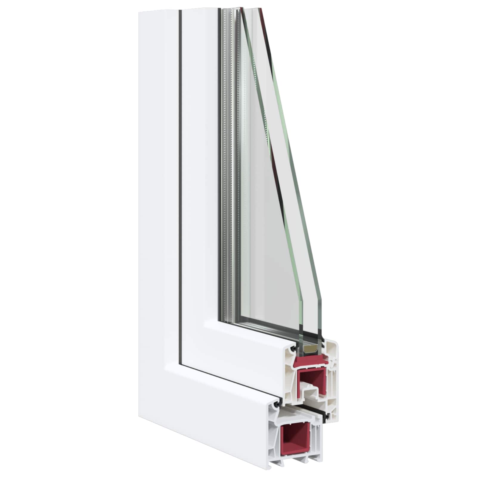 Okno za klet RISOR 110 x 40 cm PVC in steklo Bela - slika 9