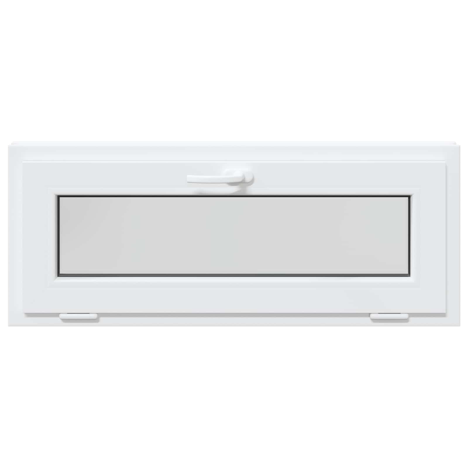 Okno za klet RISOR 110 x 40 cm PVC in steklo Bela - slika 4