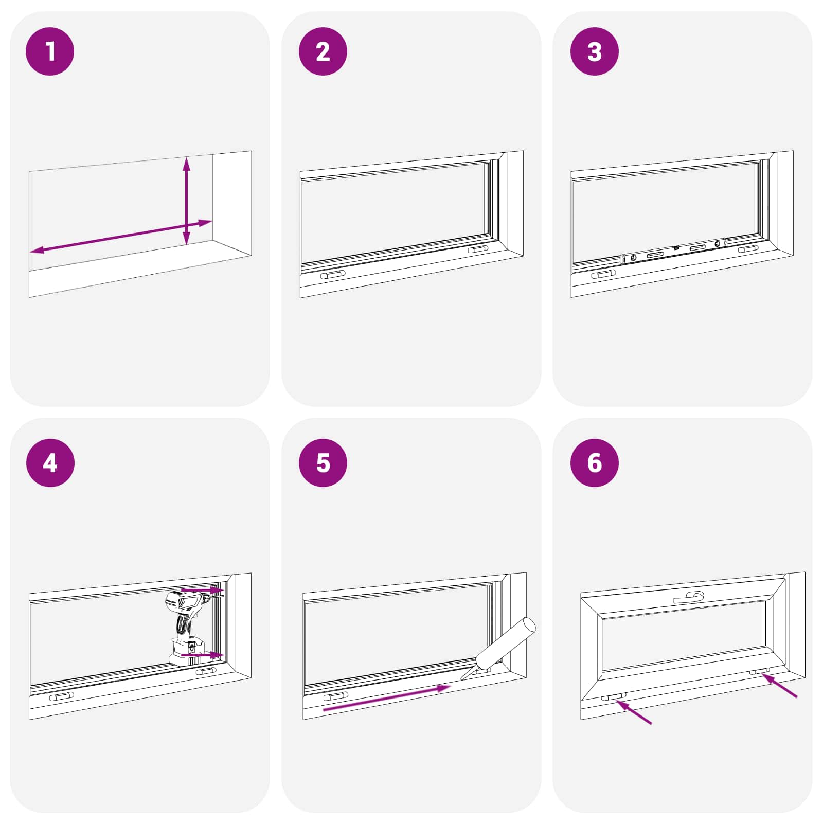 Okno za klet RISOR 110 x 40 cm PVC in steklo Bela - slika 11