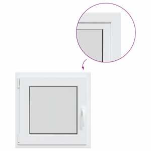 Okeno do suterénu RISOR 50 x 50 cm PVC a sklo Bílá - obrázek 8