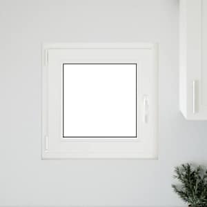 Okeno do suterénu RISOR 50 x 50 cm PVC a sklo Bílá - obrázek 3