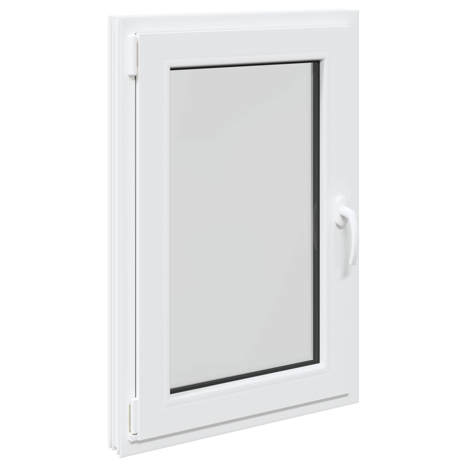 VidaXL Kelderraam Risor Wit 60 X 100 Cm Pvc En Glas