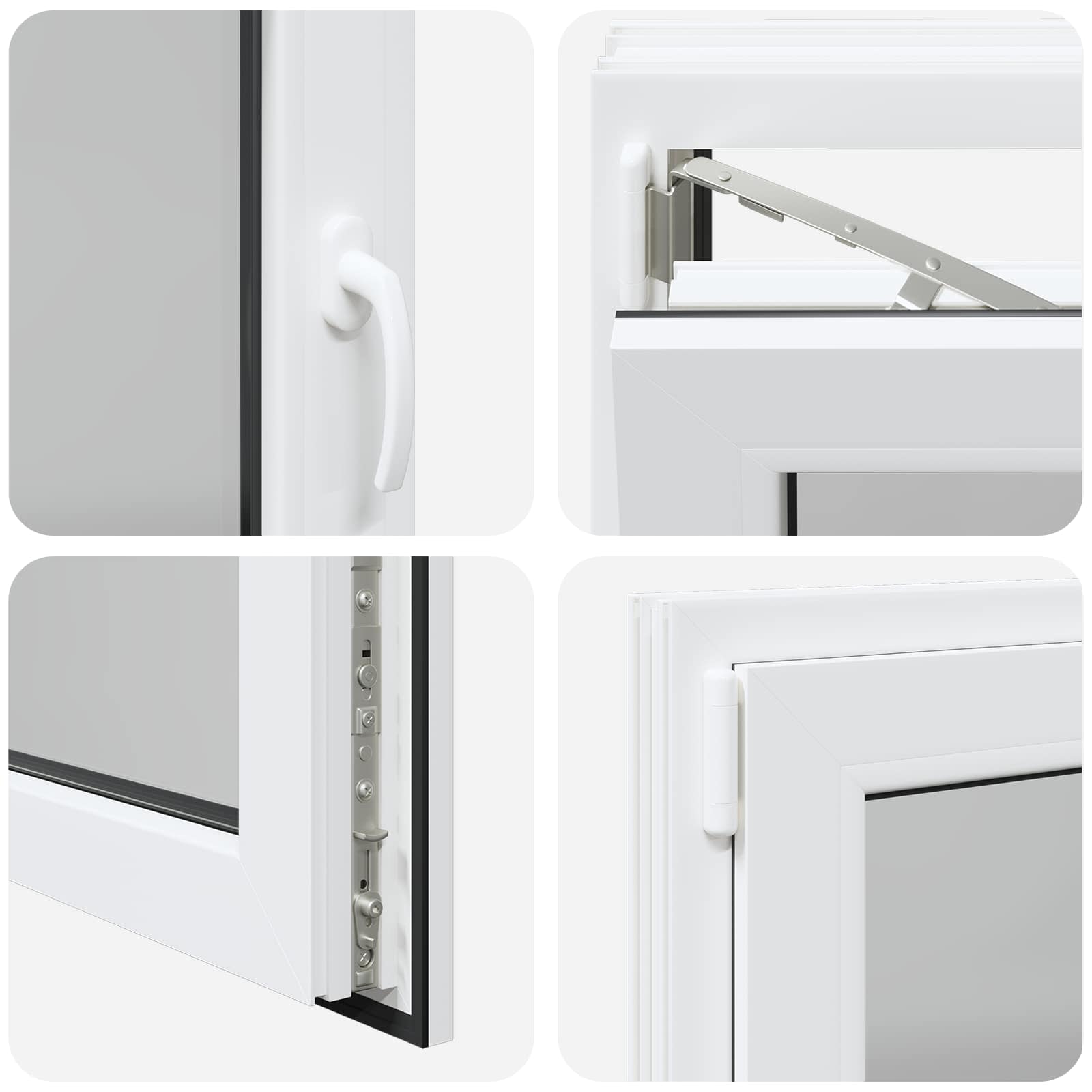 Okno za klet RISOR Bela 120 x 60 cm PVC in steklo - slika 7