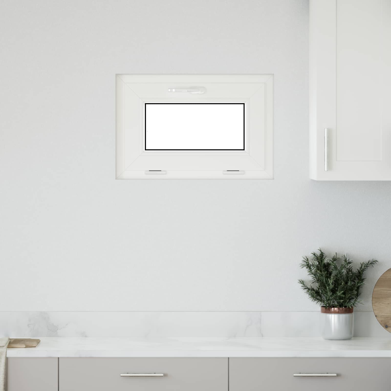 vidaXL Fereastră pentru subsol RISOR 60 x 40 cm PVC și Sticlă Alb