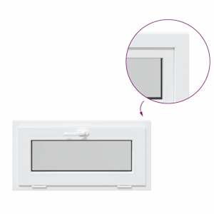 Okeno do suterénu RISOR 80 x 40 cm PVC a sklo Bílá - obrázek 8