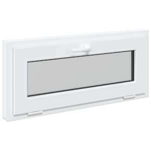 Okeno do suterénu RISOR 90 x 40 cm PVC a sklo Bílá - obrázek 2