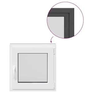 Okeno do suterénu RISOR 50 x 50 cm PVC a sklo Antracitová - obrázek 8