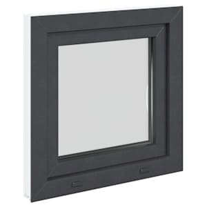 Okeno do suterénu RISOR 50 x 50 cm PVC a sklo Antracitová - obrázek 6