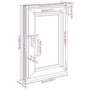 Okeno do suterénu RISOR 50 x 75 cm PVC a sklo Antracitová - obrázek 12