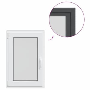 Okeno do suterénu RISOR 60 x 100 cm PVC a sklo Antracitová - obrázek 8
