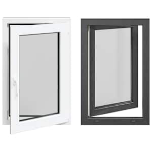 Okeno do suterénu RISOR 60 x 100 cm PVC a sklo Antracitová - obrázek 2