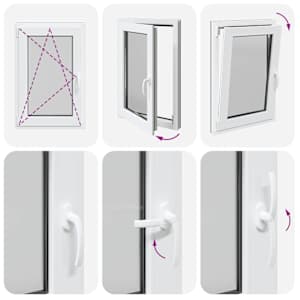 Okeno do suterénu RISOR 60 x 100 cm PVC a sklo Antracitová - obrázek 10