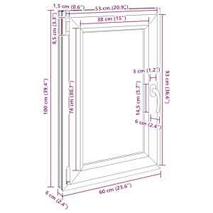 Okeno do suterénu RISOR 60 x 100 cm PVC a sklo Antracitová - obrázek 12