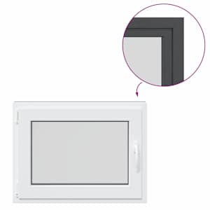 Okeno do suterénu RISOR 80 x 50 cm PVC a sklo Antracitová - obrázek 8