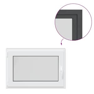 Okeno do suterénu RISOR 90 x 50 cm PVC a sklo Antracitová - obrázek 8