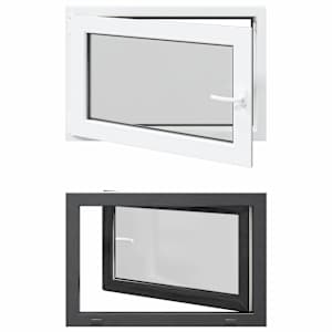 Okeno do suterénu RISOR 90 x 50 cm PVC a sklo Antracitová - obrázek 2