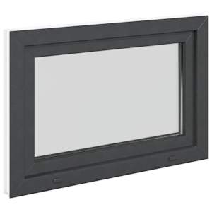 Okeno do suterénu RISOR 90 x 50 cm PVC a sklo Antracitová - obrázek 6