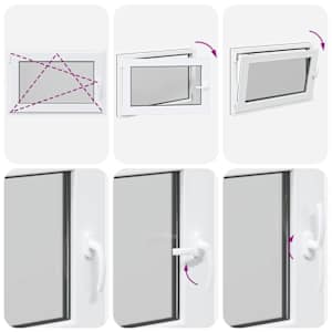 Okeno do suterénu RISOR 90 x 50 cm PVC a sklo Antracitová - obrázek 10