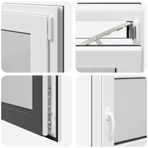 Okeno do suterénu RISOR 90 x 60 cm PVC a sklo Antracitová - obrázek 7