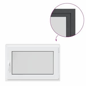 Okeno do suterénu RISOR 90 x 60 cm PVC a sklo Antracitová - obrázek 8