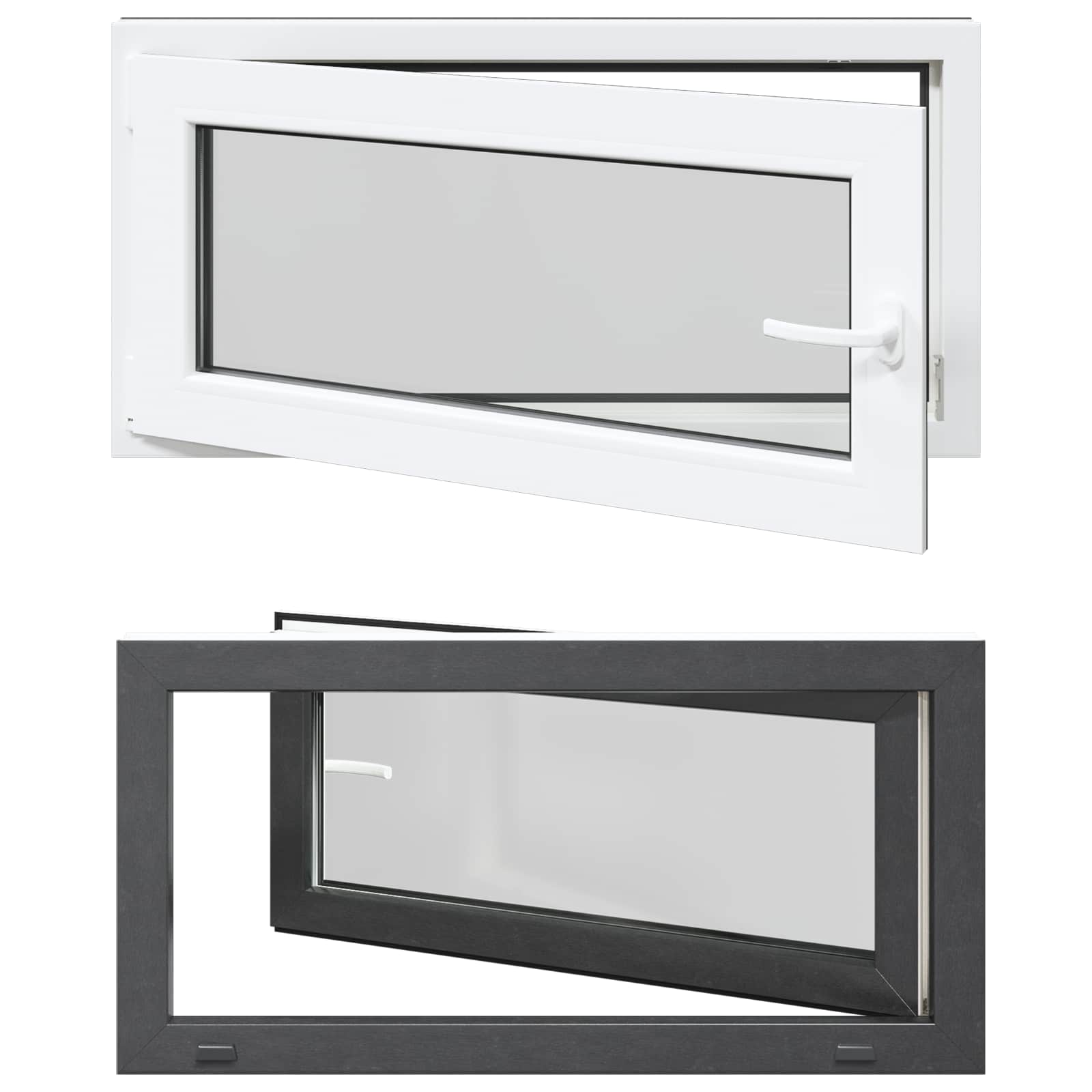 vidaXL Barva vnitřku okna do sklepa bílá RISOR 100 x 50 cm
